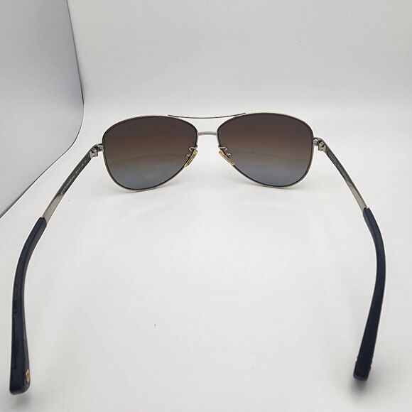 Coach Stefanie Gold & Brown Aviator Polarized Sunglasses main image 5